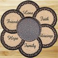 Earth Rugs Blessings Trivets in a Basket 56-313B